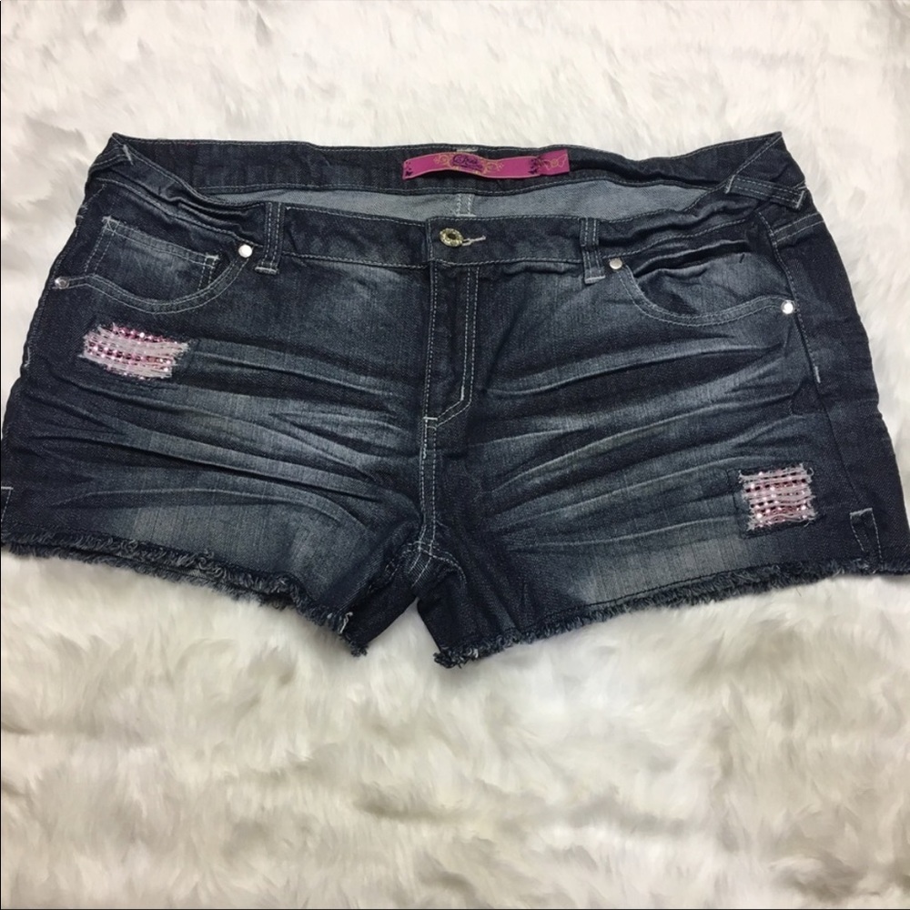 New Celebrity Pink shorts with pink rhinestones